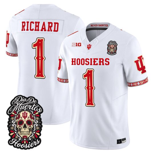 Men's Indiana Hoosiers Día de los Muertos Vapor Limited Jersey - All Stitched