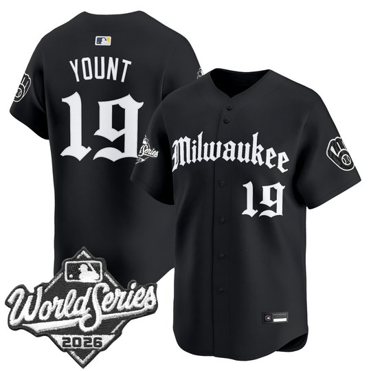 Men's Milwaukee Brewers 2026 World Series Vapor Premier Limited Jersey - Gothic Edition - All Stitched