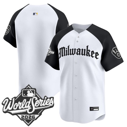Men's Milwaukee Brewers 2026 World Series Vapor Premier Limited Jersey - Gothic Edition - All Stitched