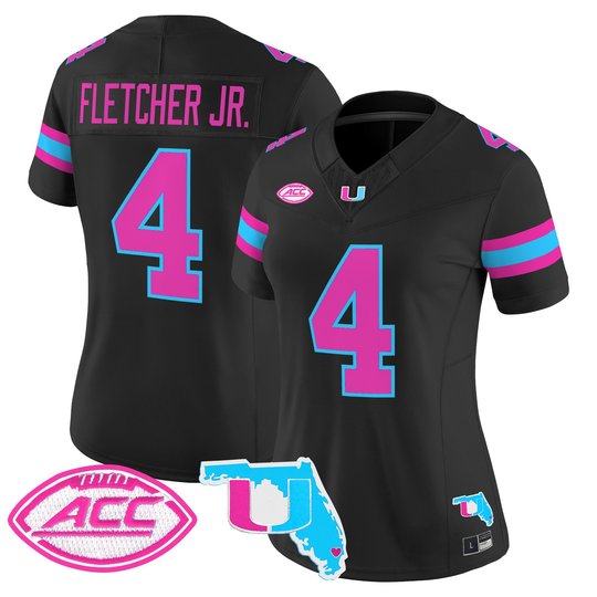 Women's Miami Hurricanes Vice City Vapor Limited Jersey - All Stitched