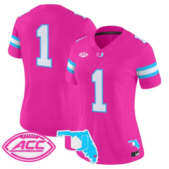 Women's Miami Hurricanes Vice City Vapor Limited Jersey - All Stitched
