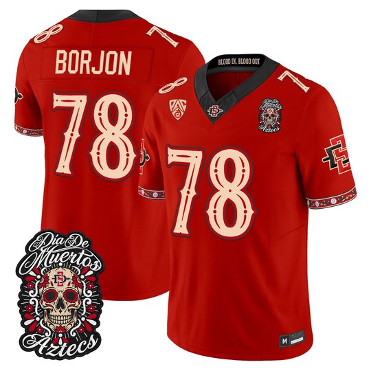 Men's San Diego State Aztecs Día de los Muertos Vapor Limited Jersey - All Stitched