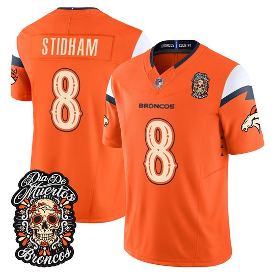 Men's Denver Broncos Día de los Muertos Vapor Limited Jersey - All Stitched