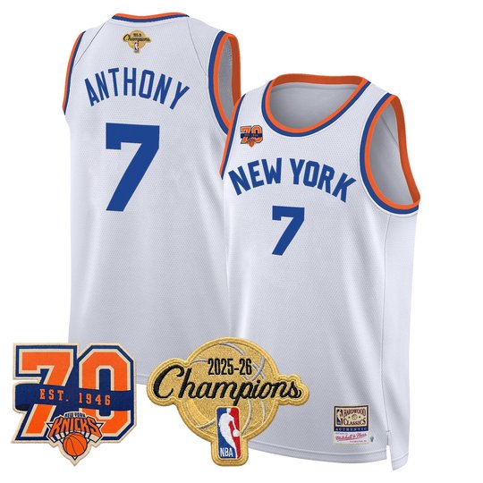 New York Knicks 2026 Champions Patch Swingman Jersey - 70th Anniversary patch - All Stitched