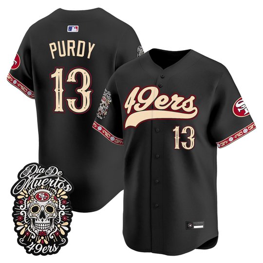 Men's San Francisco 49ers Día de los Muertos Vapor Limited Baseball Jersey - All Stitched