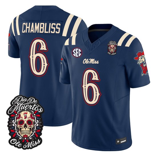 Men's Ole Miss Rebels Día de los Muertos Vapor Limited Jersey - All Stitched