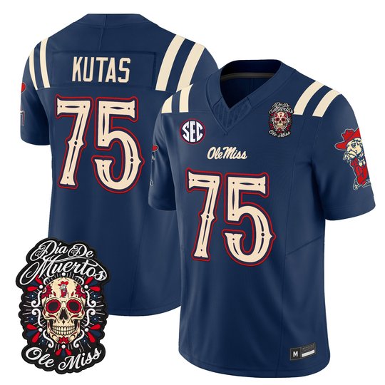 Men's Ole Miss Rebels Día de los Muertos Vapor Limited Jersey - All Stitched