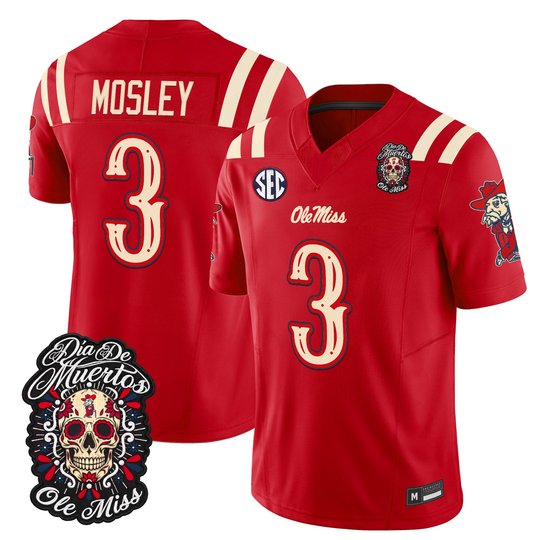 Men's Ole Miss Rebels Día de los Muertos Vapor Limited Jersey - All Stitched