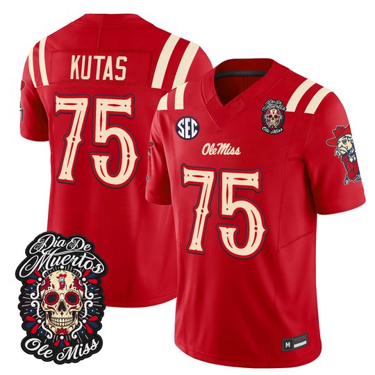 Men's Ole Miss Rebels Día de los Muertos Vapor Limited Jersey - All Stitched