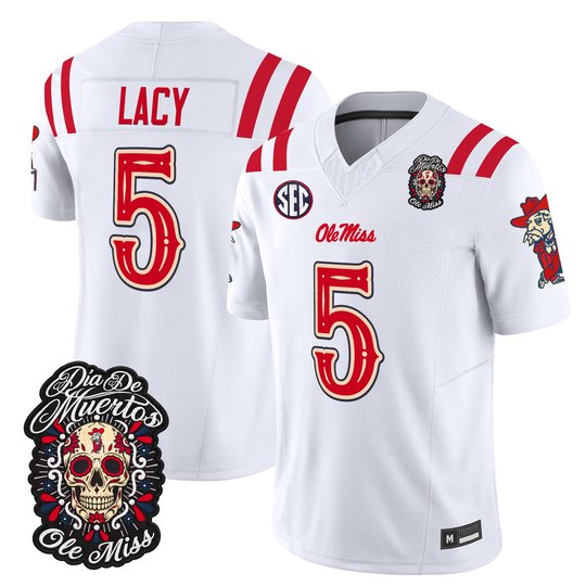 Men's Ole Miss Rebels Día de los Muertos Vapor Limited Jersey - All Stitched