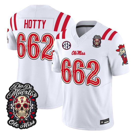 Men's Ole Miss Rebels Día de los Muertos Vapor Limited Jersey - All Stitched