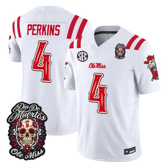 Men's Ole Miss Rebels Día de los Muertos Vapor Limited Jersey - All Stitched