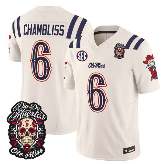Men's Ole Miss Rebels Día de los Muertos Vapor Limited Jersey - All Stitched