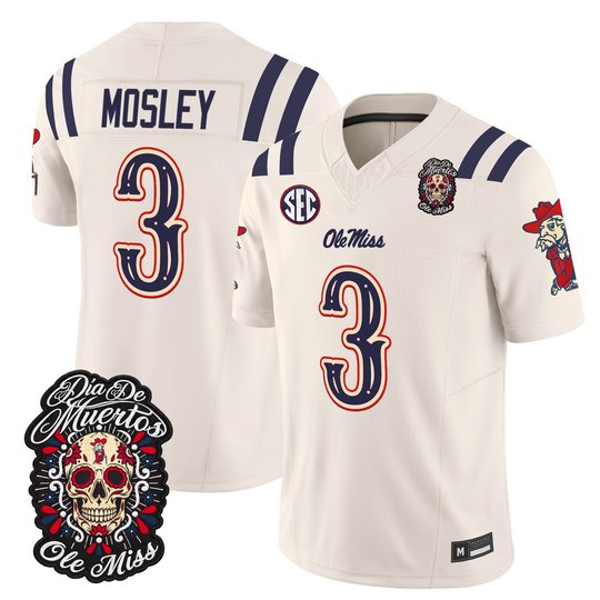 Men's Ole Miss Rebels Día de los Muertos Vapor Limited Jersey - All Stitched