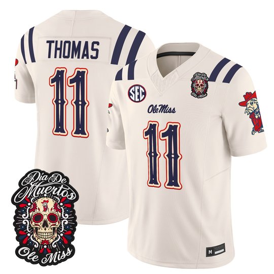 Men's Ole Miss Rebels Día de los Muertos Vapor Limited Jersey - All Stitched