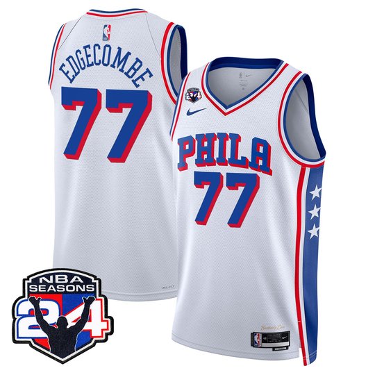 Men's Philadelphia 76ers Swingman Jersey - 24th Season Patch - All Stitched