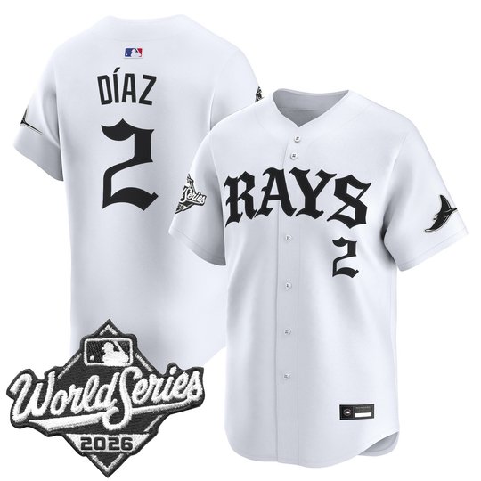 Men's Tampa Bay Rays 2026 World Series Vapor Premier Limited Jersey - Old English Edition - All Stitched