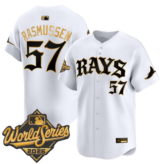 Men's Tampa Bay Rays 2026 World Series Vapor Premier Limited Jersey - Old English Edition - All Stitched