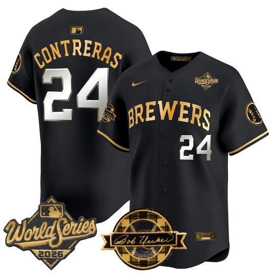 Men's Milwaukee Brewers 2026 World Series Vapor Premier Limited Jersey V2 - Bob Uecker Patch - All Stitched