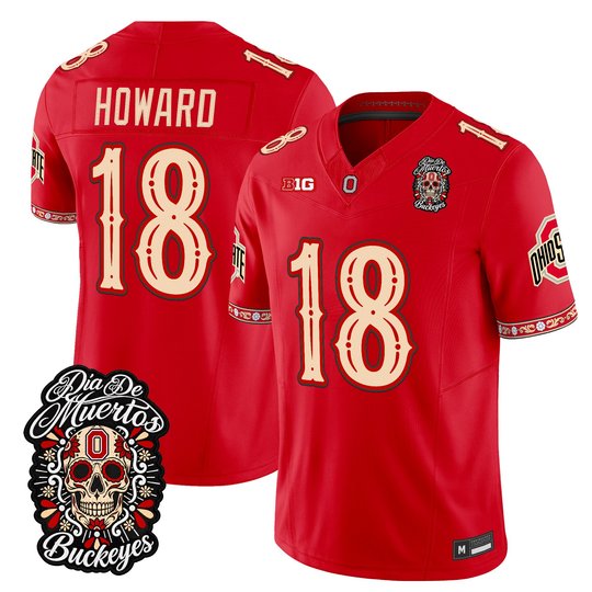 Men's Ohio State Buckeyes Día de los Muertos Vapor Limited Jersey - All Stitched