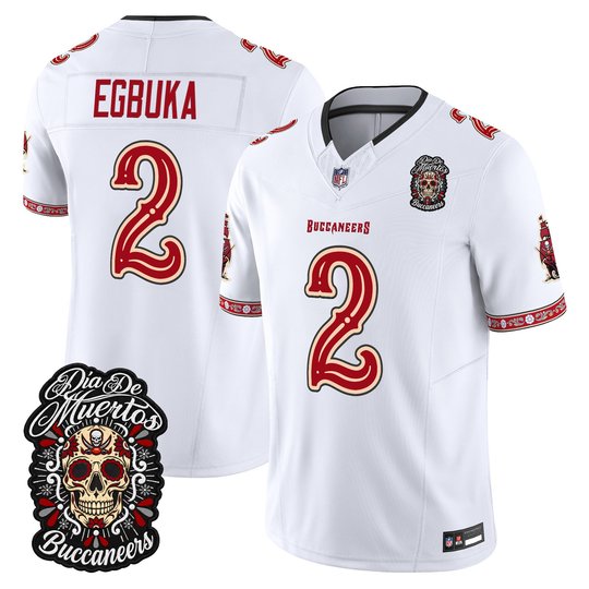 Men's Tampa Bay Buccaneers Día de los Muertos Vapor Limited Jersey - All Stitched