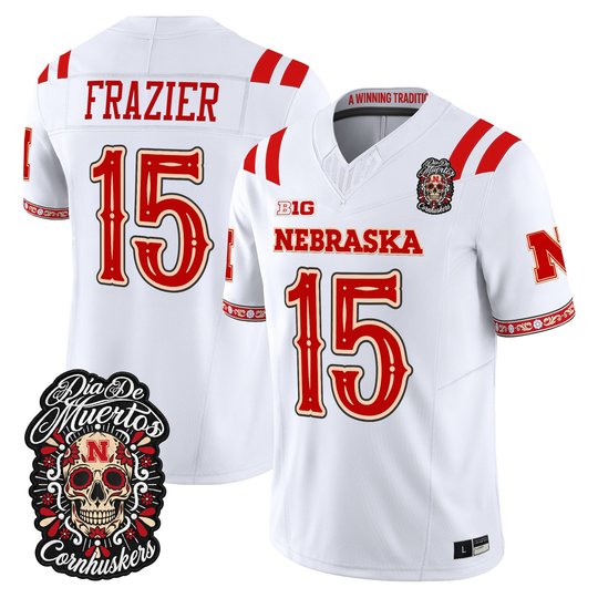 Men's Nebraska Cornhuskers Día de los Muertos Vapor Limited Jersey - All Stitched