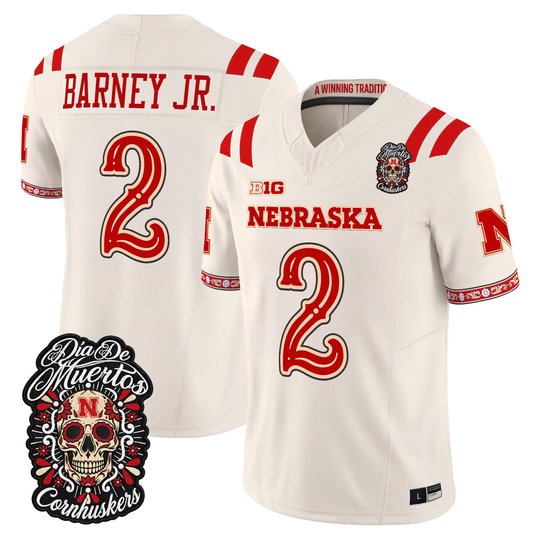 Men's Nebraska Cornhuskers Día de los Muertos Vapor Limited Jersey - All Stitched