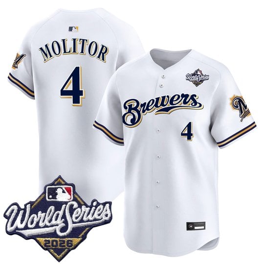 Men's Milwaukee Brewers Throwback Vapor Premier Limited Jersey - 2026 World Series - All Stitched