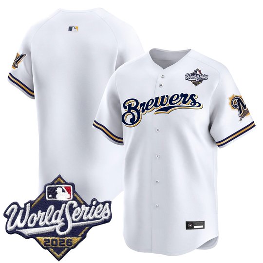 Men's Milwaukee Brewers Throwback Vapor Premier Limited Jersey - 2026 World Series - All Stitched