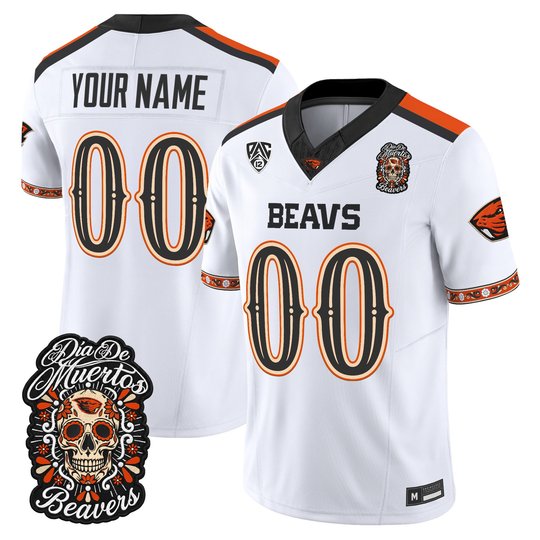 Oregon State Beavers Día de los Muertos Vapor Limited Custom Jersey - All Stitched