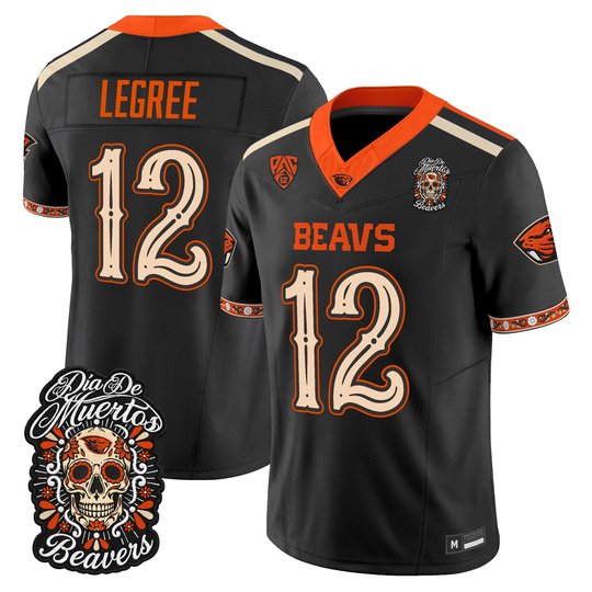 Men's Oregon State Beavers Día de los Muertos Vapor Limited Jersey - All Stitched