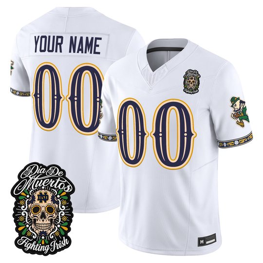 Notre Dame Fighting Irish Día de los Muertos Vapor Limited Custom Jersey - All Stitched