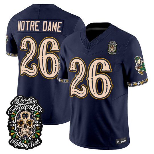 Men's Notre Dame Fighting Irish Día de los Muertos Vapor Limited Jersey - All Stitched