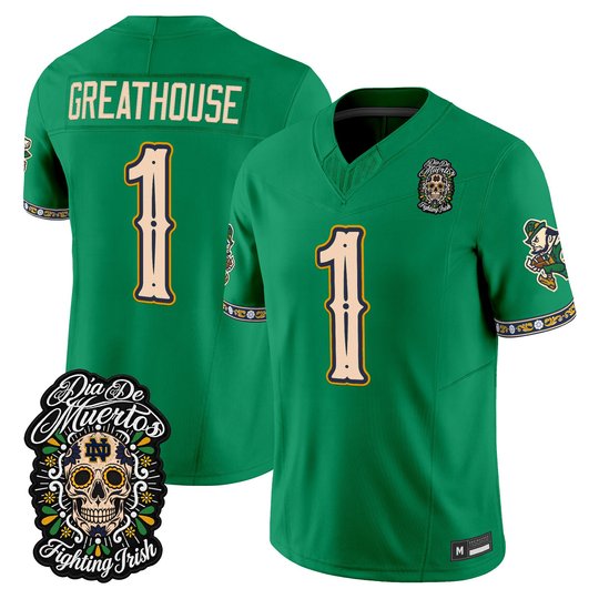 Men's Notre Dame Fighting Irish Día de los Muertos Vapor Limited Jersey - All Stitched