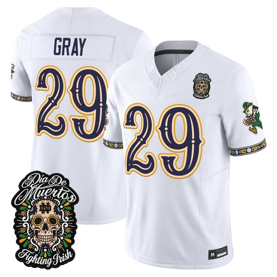 Men's Notre Dame Fighting Irish Día de los Muertos Vapor Limited Jersey - All Stitched