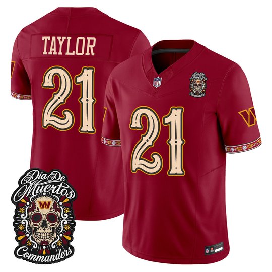 Men's Washington Commanders Día de los Muertos Vapor Limited Jersey - All Stitched