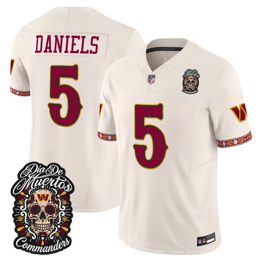 Men's Washington Commanders Día de los Muertos Vapor Limited Jersey - All Stitched