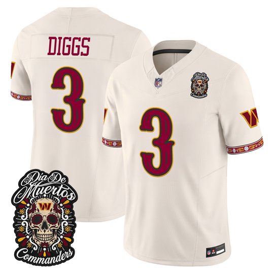 Men's Washington Commanders Día de los Muertos Vapor Limited Jersey - All Stitched