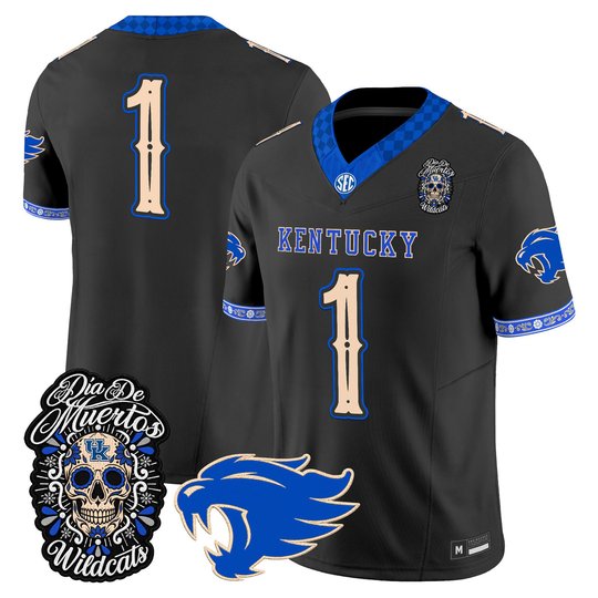 Men's Kentucky Wildcats Día de los Muertos Vapor Limited Jersey - All Stitched