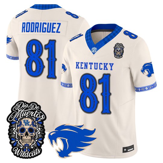 Men's Kentucky Wildcats Día de los Muertos Vapor Limited Jersey - All Stitched