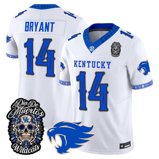 Men's Kentucky Wildcats Día de los Muertos Vapor Limited Jersey - All Stitched