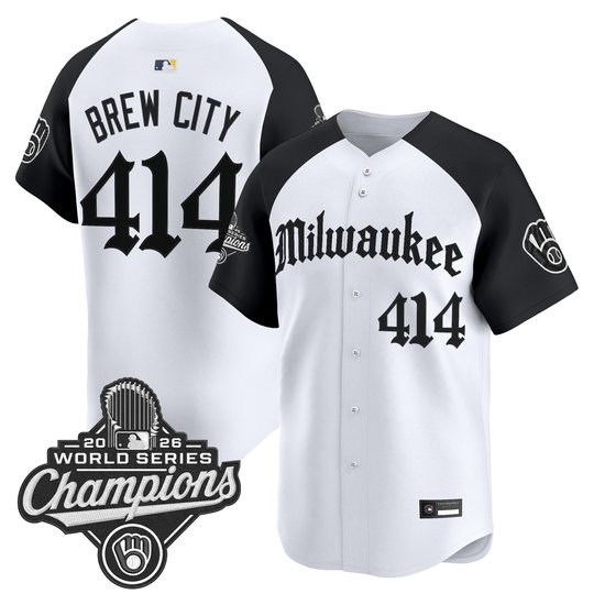 Men's Milwaukee Brewers 2026 World Series Champions Vapor Premier Limited Jersey - Gothic Edition - All Stitched
