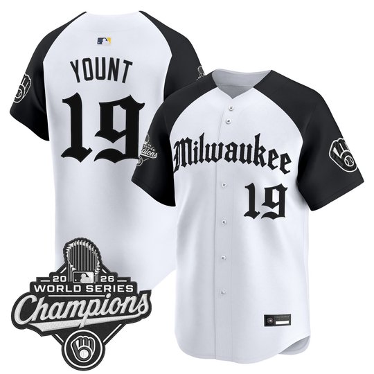 Men's Milwaukee Brewers 2026 World Series Champions Vapor Premier Limited Jersey - Gothic Edition - All Stitched