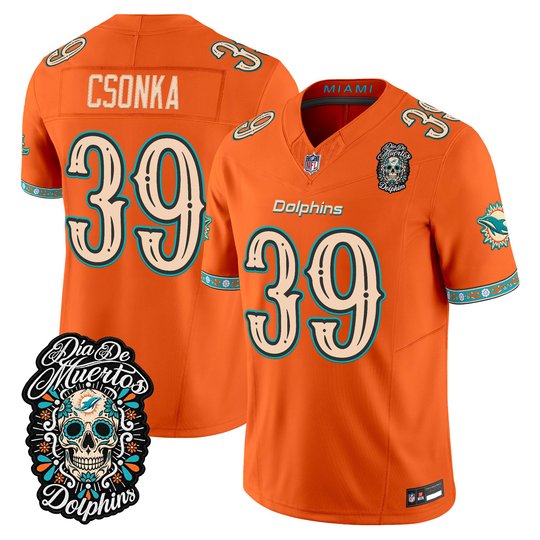 Men's Miami Dolphins Día de los Muertos Vapor Limited Jersey - All Stitched