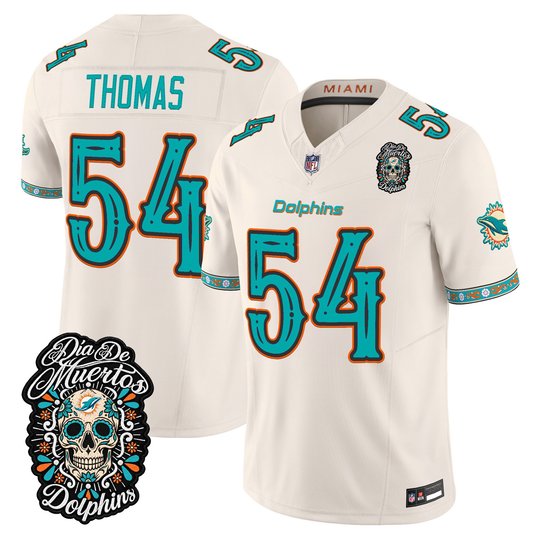 Men's Miami Dolphins Día de los Muertos Vapor Limited Jersey - All Stitched