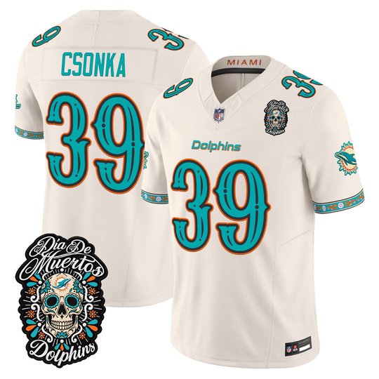 Men's Miami Dolphins Día de los Muertos Vapor Limited Jersey - All Stitched
