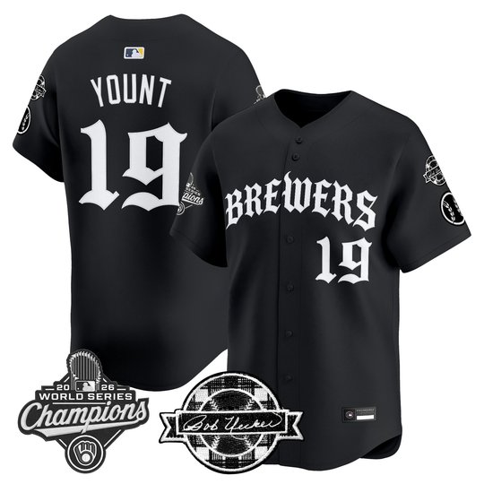 Men's Milwaukee Brewers 2026 World Series Champions Vapor Premier Limited Jersey - Old English Edition - All Stitched
