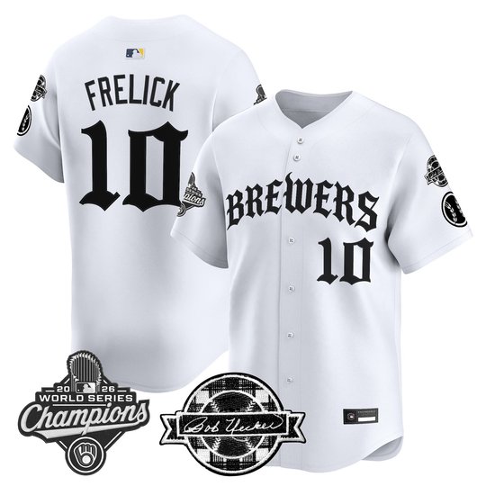 Men's Milwaukee Brewers 2026 World Series Champions Vapor Premier Limited Jersey - Old English Edition - All Stitched
