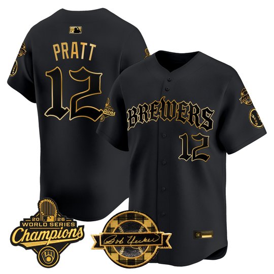 Men's Milwaukee Brewers 2026 World Series Champions Vapor Premier Limited Jersey - Old English Edition - All Stitched