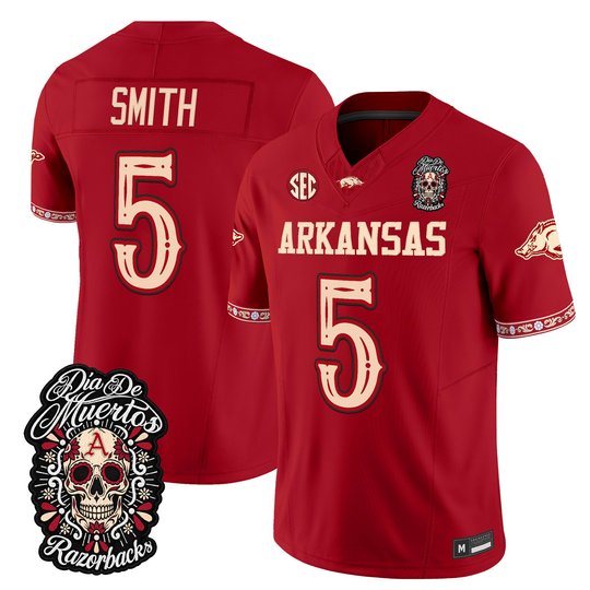 Men's Arkansas Razorbacks Día de los Muertos Vapor Limited Jersey - All Stitched
